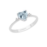 Anello Comete Donna Acquamarina in Oro bianco Acquamarina ANQ300-12 - ANQ300-12